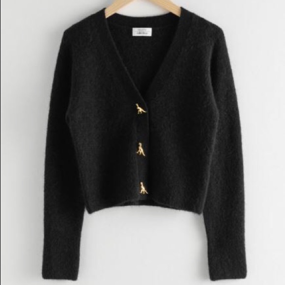 and other stories dinosaur button cardigan